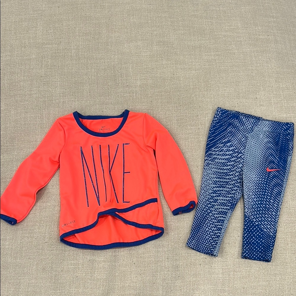 Nike 12 months baby girl outfit pants and shirt top